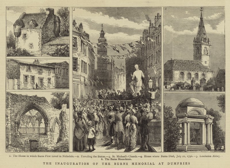 Inauguracja pomnika Burnsa w Dumfries autorstwa Henry William Brewer