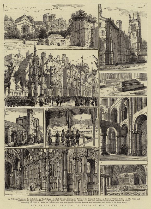 Książę i księżna Walii w Winchesterze autorstwa Henry William Brewer