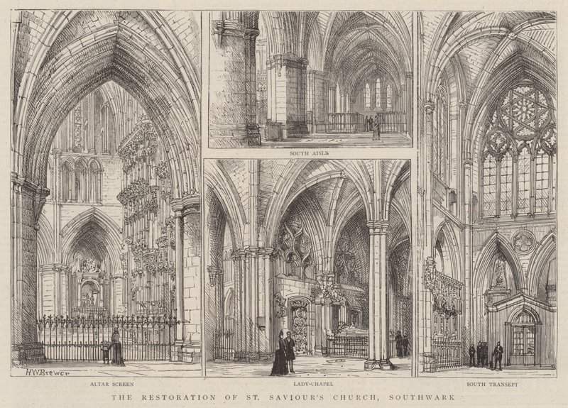 Renowacja kościoła św. Zbawiciela, Southwark autorstwa Henry William Brewer