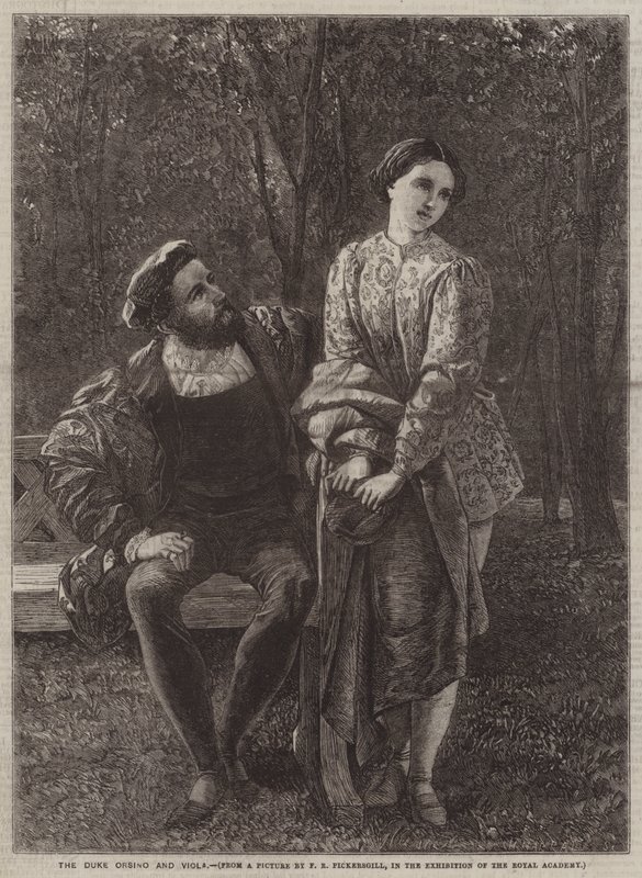 Książę Orsino i Viola autorstwa Henry William Pickersgill