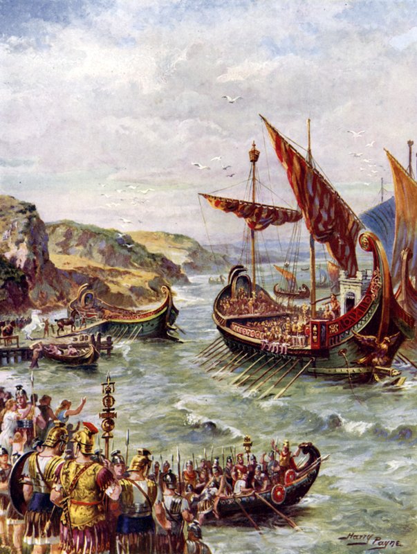 Wyjazd Rzymian (kolor lito) autorstwa Henry Payne