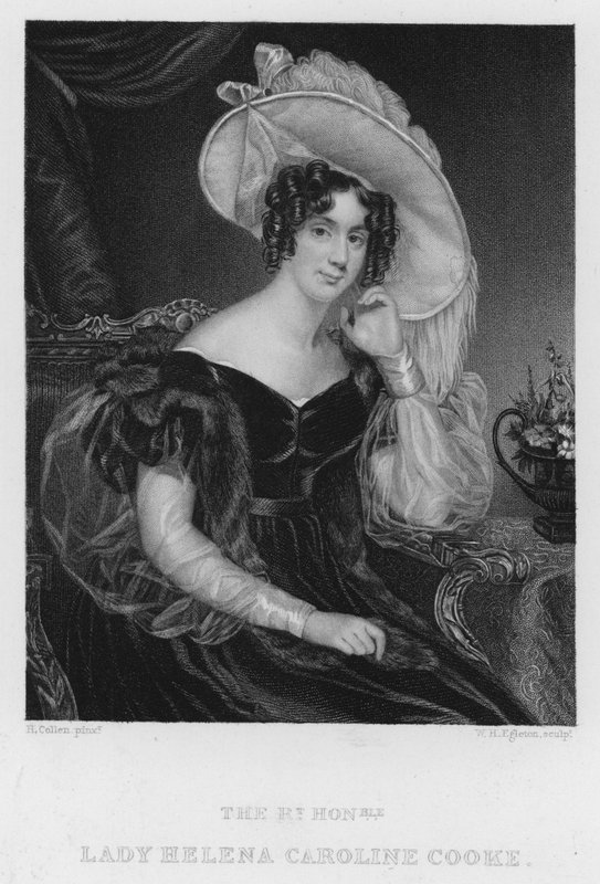 Lady Helena Caroline Cooke (grawerunek) autorstwa Henry (after) Collen