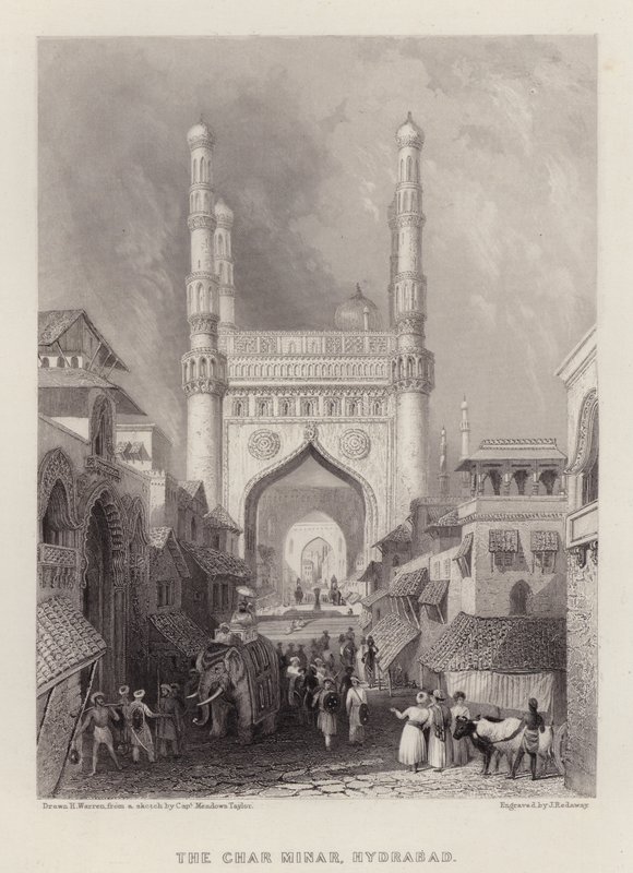 Char Minar, Hydrabad (kolor lito) autorstwa Henry (after) Warren