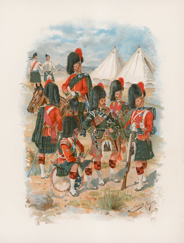 42. Królewscy Górale, Czarny Zegarek (chromolitho) autorstwa Henry A. Payne