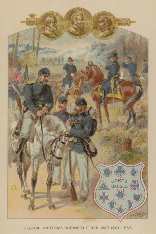 Federalne mundury wojny secesyjnej autorstwa Henry Alexander (after) Ogden