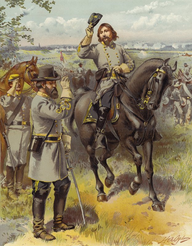 Generał Pickett przyjmuje rozkaz szarży od generała Longstreeta z Gettysburga; 3 lipca 1863 r autorstwa Henry Alexander Ogden