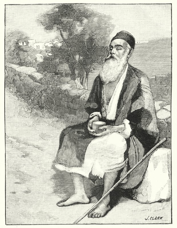 Ślepy żebrak w pobliżu Jerozolimy (lito) autorstwa Henry Andrew Harper