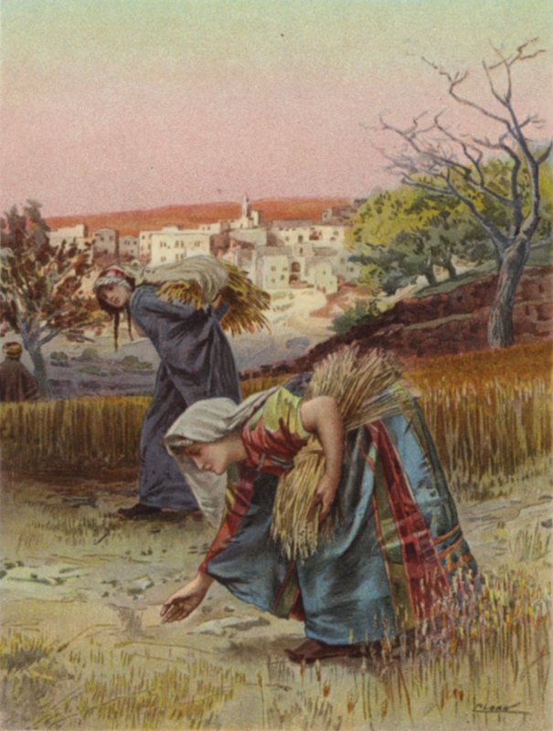 Gleaners w polu (kolor lito) autorstwa Henry Andrew Harper