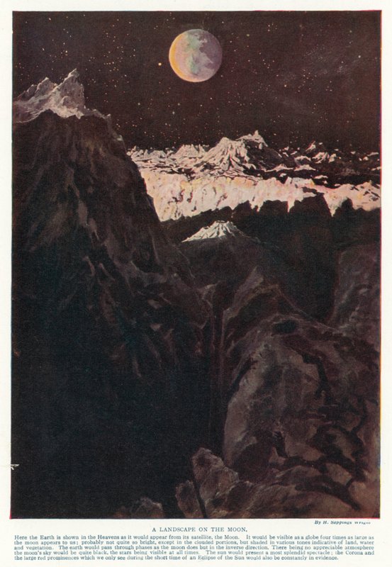 Krajobraz na Księżycu (kolor lito) autorstwa Henry Charles Seppings Wright