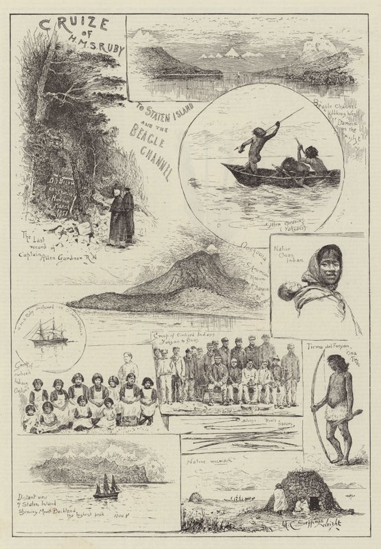 Rejs HMS Ruby na Staten Island i kanał Beagle autorstwa Henry Charles Seppings Wright