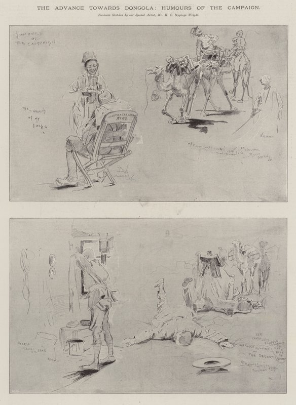 Natarcie na Dongolę, humory kampanii autorstwa Henry Charles Seppings Wright
