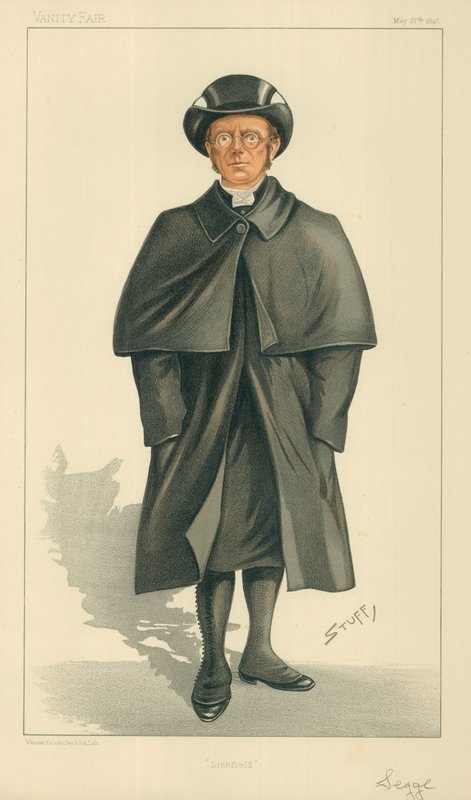 The Bishop of Lichfield, Lichfield, 27 maja 1897, komiks Vanity Fair autorstwa Henry Charles Seppings Wright