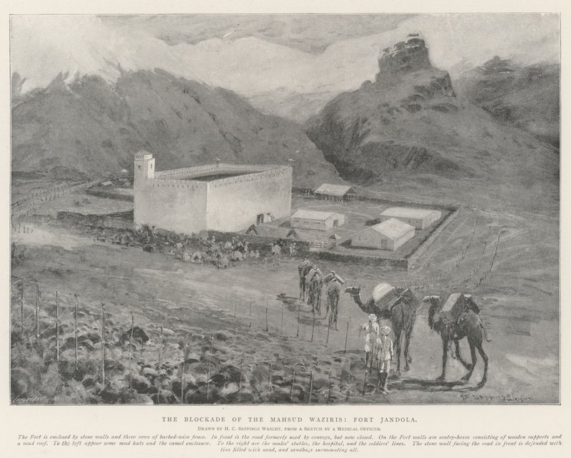 Blokada Mahsud Waziris, Fort Jandola autorstwa Henry Charles Seppings Wright