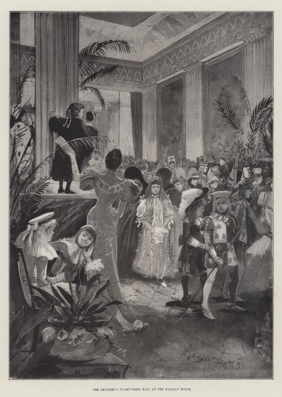 Bal przebierańców dla dzieci w Dworku autorstwa Henry Charles Seppings Wright