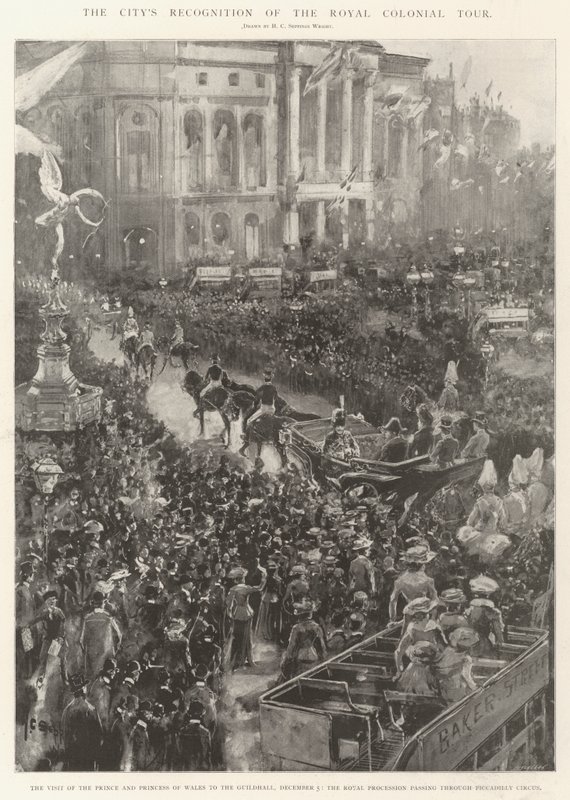 Uznanie Miasta dla Królewskiej Wycieczki Kolonialnej autorstwa Henry Charles Seppings Wright