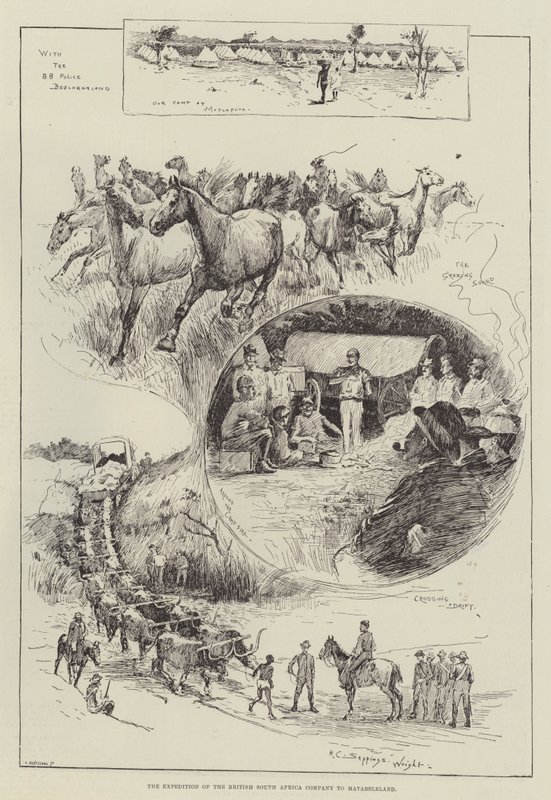 Wyprawa brytyjskiej firmy południowoafrykańskiej do Matabeleland autorstwa Henry Charles Seppings Wright