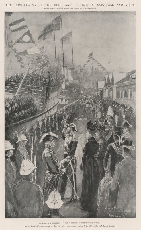 Powrót do domu księcia i księżnej Kornwalii i Yorku autorstwa Henry Charles Seppings Wright