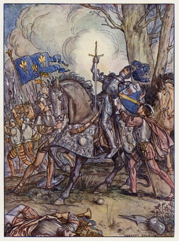 Śmierć Bayarda (kolor lito) autorstwa Henry Cole