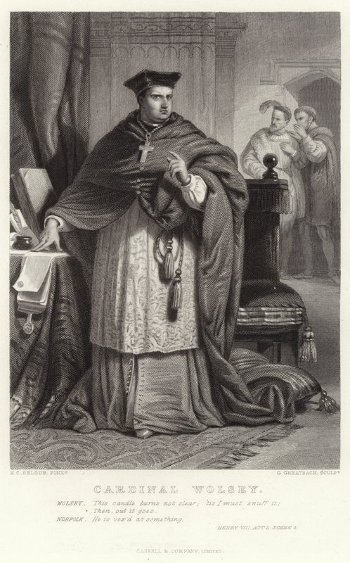 Kardynał Wolsey, Henryk VIII, Akt 3, Scena 2 autorstwa Henry Courtney Selous