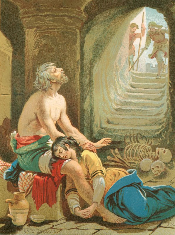 Przygnębienie i jego córka w Wątpliwym Zamku autorstwa Henry Courtney Selous