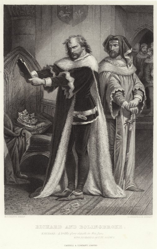 Ryszard i Bolingbroke, Król Ryszard II, Akt IV, Scena I autorstwa Henry Courtney Selous