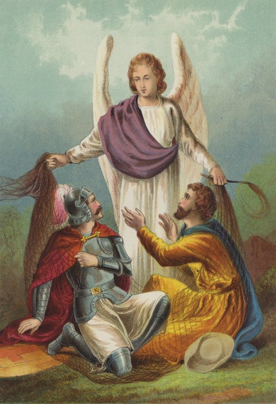 Ucieczka z sieci (chromolitho) autorstwa Henry Courtney Selous