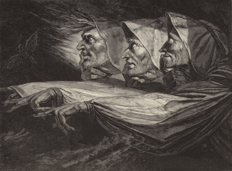 Czarownice w Makbecie autorstwa Johann Heinrich Füssli