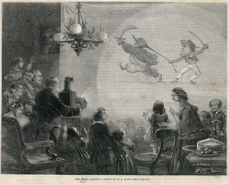 Latarnia magiczna (grafika) autorstwa Henry George Hine