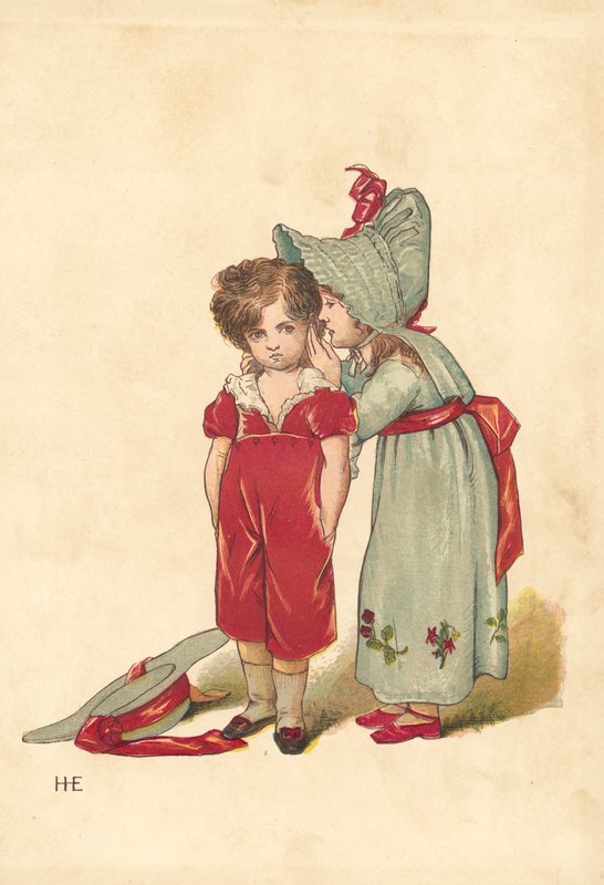 Szepczący ludzie (kolor lito) autorstwa Henry Hetherington Emmerson