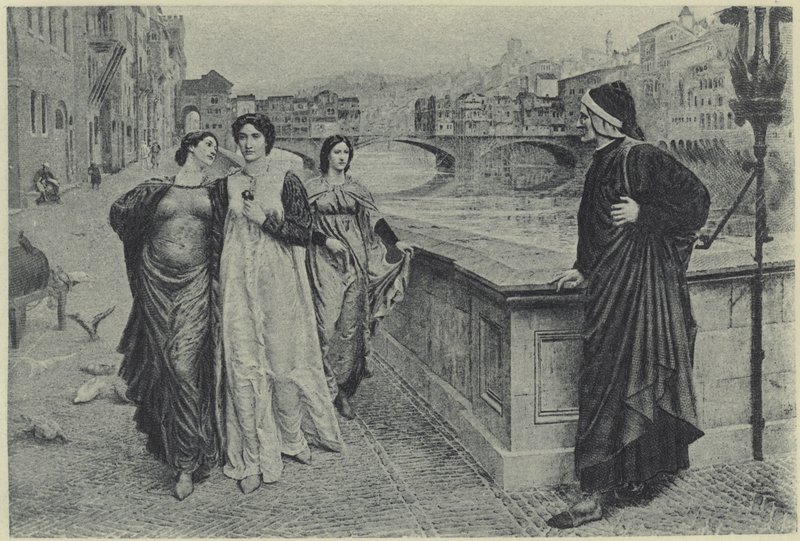 Dante i Beatrice (fotograwiura) autorstwa Henry Holiday
