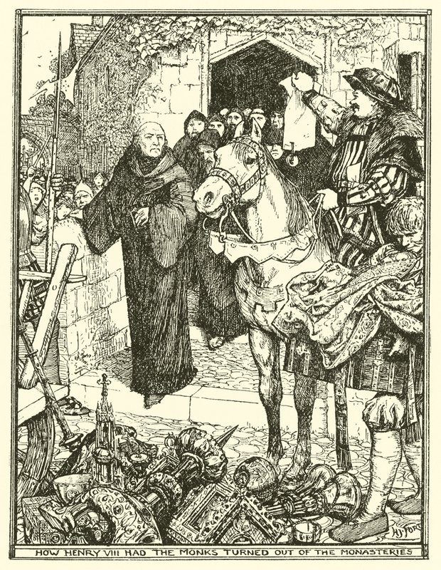 Jak Henryk VIII kazał wyrzucić mnichów z klasztorów? autorstwa Henry Justice Ford