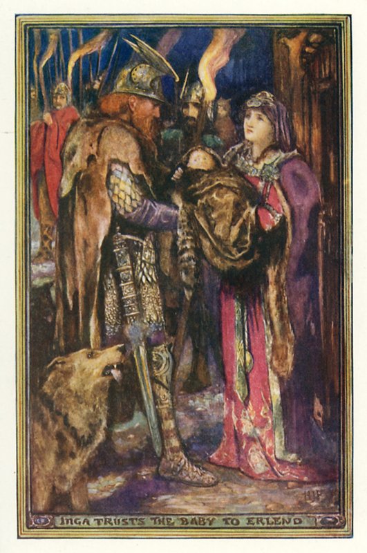 Inga powierza dziecko Erleno autorstwa Henry Justice Ford