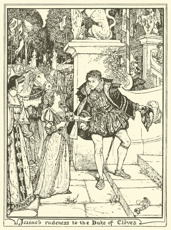 Jeannes Rudeness do księcia Kleve autorstwa Henry Justice Ford