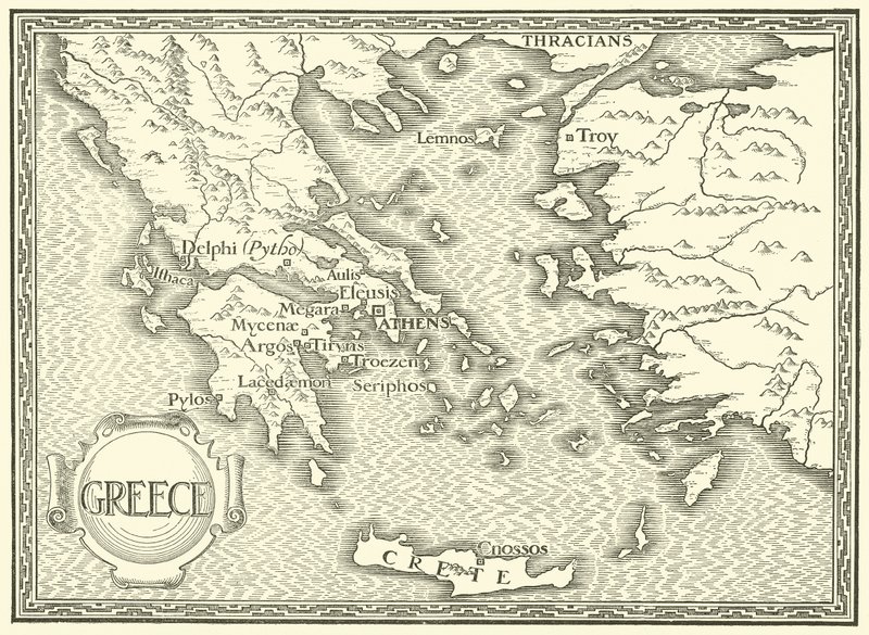 Mapa Grecji autorstwa Henry Justice Ford
