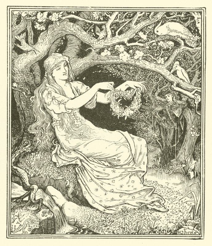 Książę Narcyz i Księżniczka Potentilla (grafika) autorstwa Henry Justice Ford