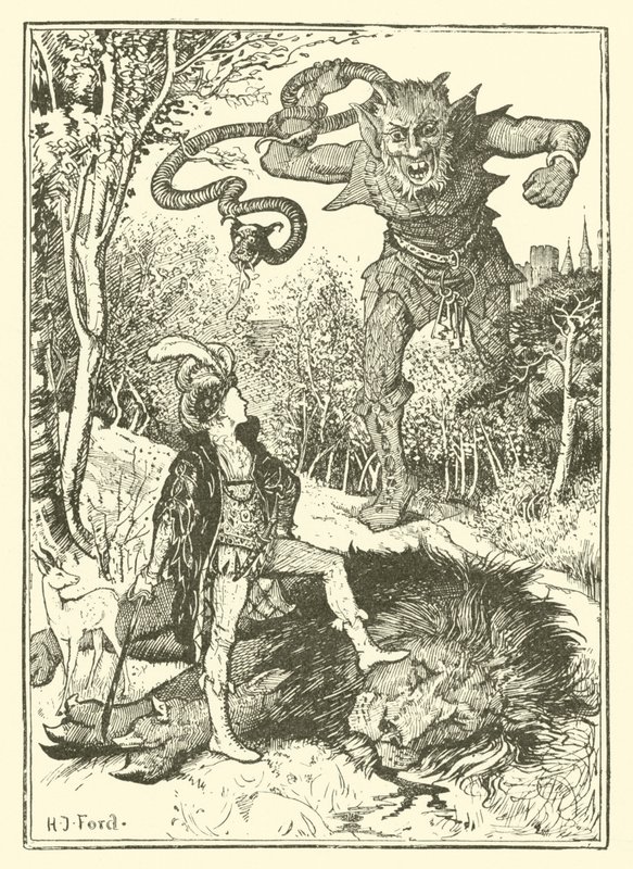 Książę Vivien i Księżniczka Placida (grafika) autorstwa Henry Justice Ford
