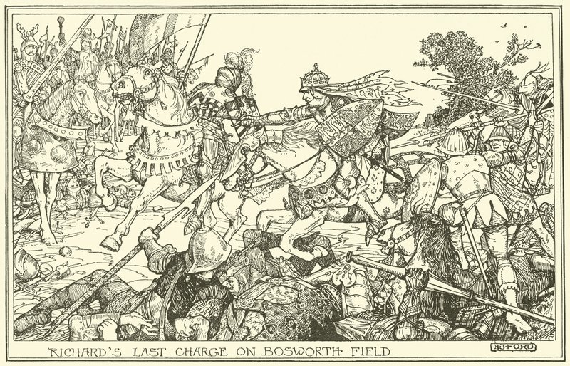 Richards ostatnie oskarżenie na Bosworth Field autorstwa Henry Justice Ford