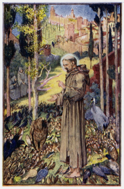 „Św. Franciszek przemawia do ptaków” autorstwa Henry Justice Ford