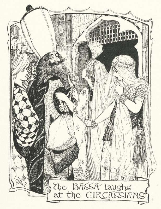 Bassa śmieje się z Czerkiesów (rycina) autorstwa Henry Justice Ford