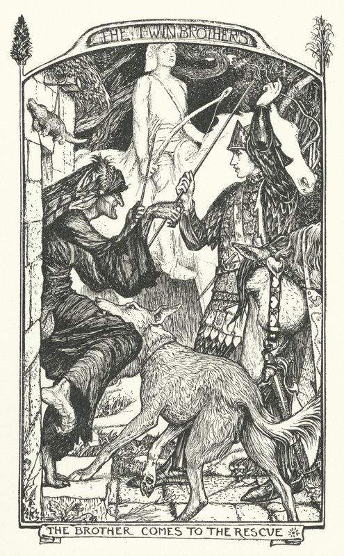 Brat przychodzi na ratunek (rycina) autorstwa Henry Justice Ford