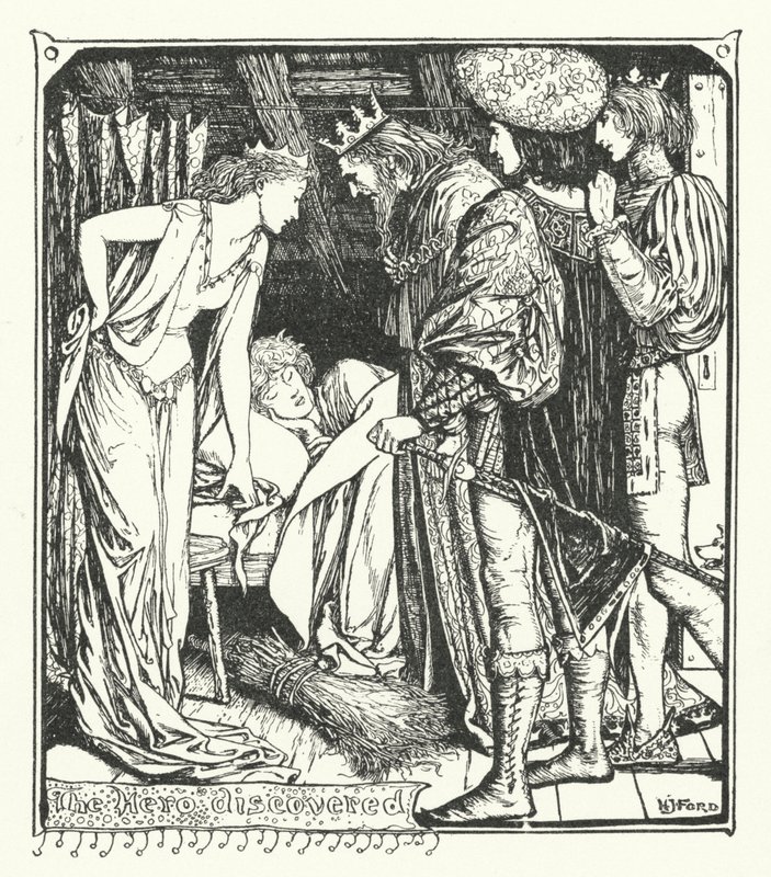 Odkryty bohater (rycina) autorstwa Henry Justice Ford