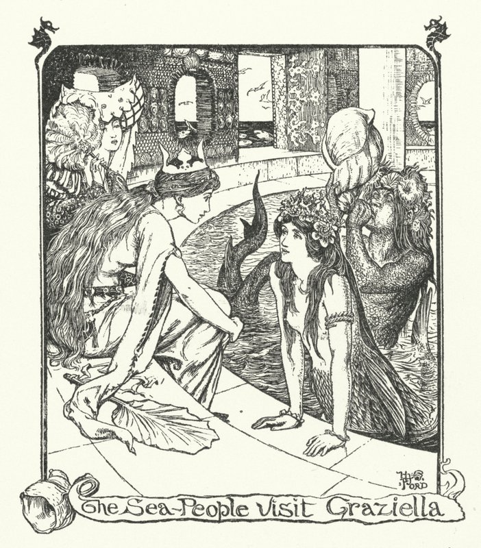 Ludzie z morza odwiedzają Graziellę (grawerunek) autorstwa Henry Justice Ford
