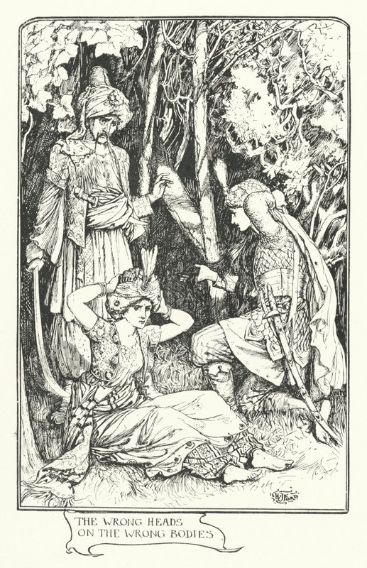 Niewłaściwe głowy na niewłaściwych ciałach (rycina) autorstwa Henry Justice Ford
