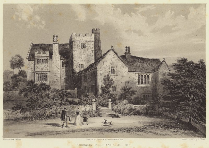 Throwley Hall, Staffordshire autorstwa Henry Lark Pratt