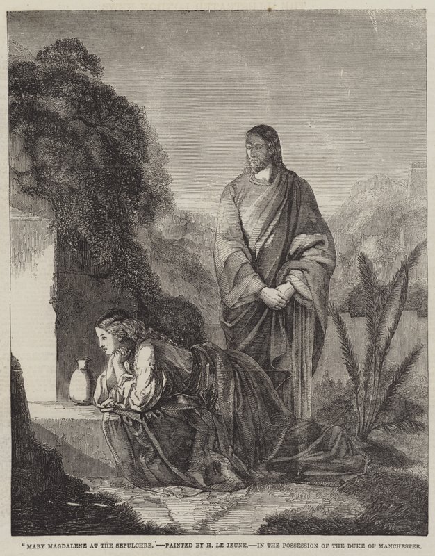 Maria Magdalena przy grobie autorstwa Henry Le Jeune