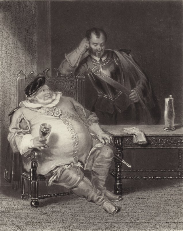 Falstaff i Bardolph autorstwa Henry Liverseege