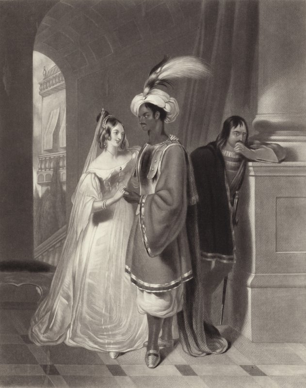 Otello i Desdemona autorstwa Henry Liverseege