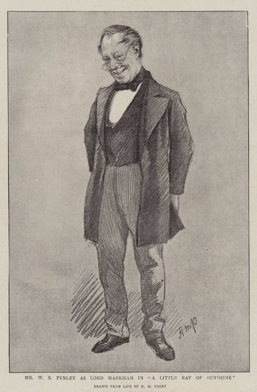 Pan W S Penley jako Lord Markham w „Małym promieniu słońca” (lito) autorstwa Henry Marriott (after) Paget