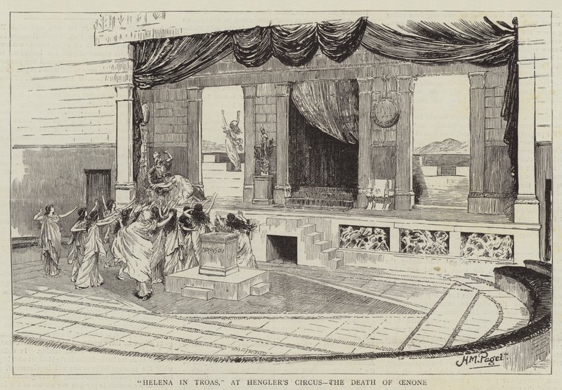 Helena w Troadzie, w cyrku Henglera, śmierć Oenona autorstwa Henry Marriott Paget