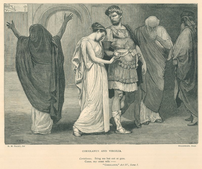 Ilustracja do Koriolanusa autorstwa Henry Marriott Paget